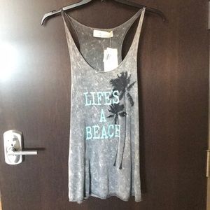 Vintage Havana Life’s a Beach Tank Grey